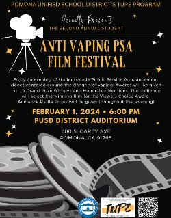 TUPE Film Festival Image for web, event will take place on February 1, 2024 at 6:00PM